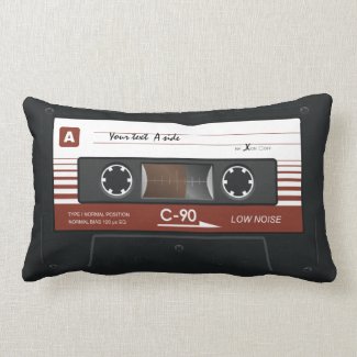 Old Retro Music Cassette MixTape Pillow throwpillow