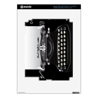 Old Retro Type Writer Machine iPad Skin