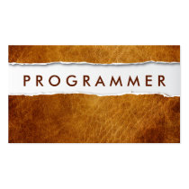 Old Ripped Paper Programmer Business Card
