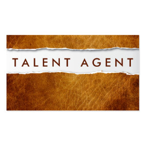 Old Ripped Paper Talent Agent Business Card
