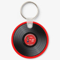 Old Rocker Dude Vinyl Record Keychain by oldrockerdude Old Rocker Dude Vinyl Record Keychain