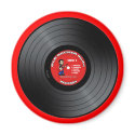 Old Rocker Dude Vinyl Record Magnet by oldrockerdude Old Rocker Dude Vinyl Record Magnet