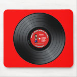 Old Rocker Dude Vinyl Record Mousepad