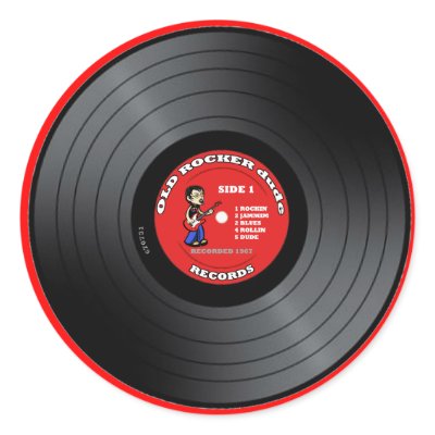 Old Rocker Dude Vinyl Record Sticker by oldrockerdude