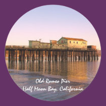 Old Romeo Pier - Half Moon Bay Ca Sticker stickers