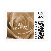 Old rose love stamp small