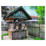 Old rural fountain flyer design