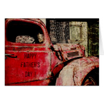 Old rusted car - happy father's day cards