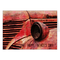 Old rusted car - happy father's day cards