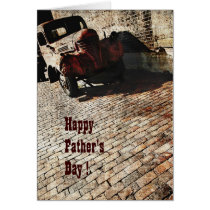 Old rusted car - happy father's day cards