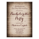 Old Rustic Barn Wood Bachelorette Party Invitation