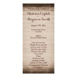 Old Rustic Barn Wood Wedding Program Template Rack Cards
