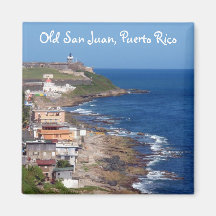 Old San Juan, Puerto Rico Coastline Fridge Magnets