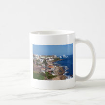 Old San Juan, Puerto Rico Coastline Mugs