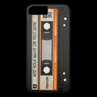 Old School 80s DJ Music Cassette Tape Pattern iPhone 7 Plus Case