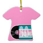 old school 80s record christmas tree ornaments