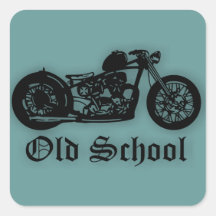 Old School Bobber Square Sticker