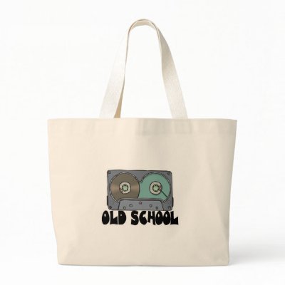 old school cassette tape tote bag by geekme