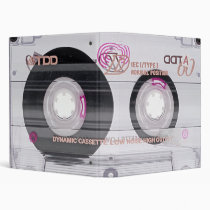 cassette, swag, old school, cassette tape, cool, vintage, funny, music, 90&#39;s, 80&#39;s, binder, Ringbind med brugerdefineret grafisk design