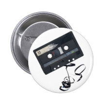 Old School Cassette Tape button