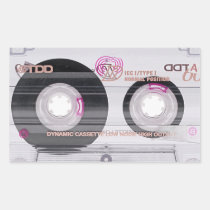 cassette, swag, old school, cassette tape, cool, vintage, funny, music, 90&#39;s, sticker, 80&#39;s, Klistermærke med brugerdefineret grafisk design