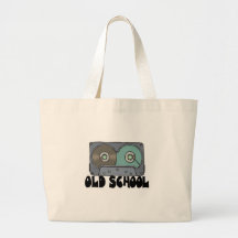 old school cassette tape tote bag