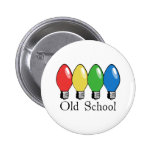 Old School Christmas Tree Lights Button