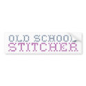 Old School Cross-stitch bumper stickers