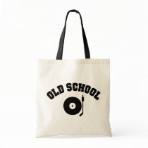 Old School DJ Record Player Tote Bag by InsideOut_Tees Old School DJ Record Player Tote Bag
