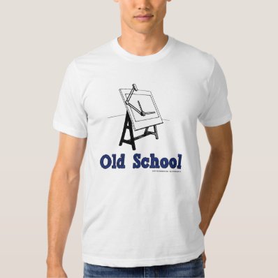 Old-School-Drafting-Board-blue Tee Shirts