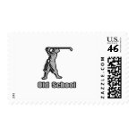 Old School Golfer postage