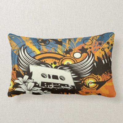 old school grunge music bliss vector art throw pillows Mojo_throwpillow old school grunge music bliss vector art throw pillows Mojo_throwpillow