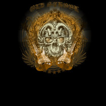 Old School Guitar & Skull Rock Tee t-shirts