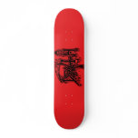 Old school logo red on black deck custom skate board