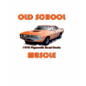Old School Muscle 1970 Plymouth Hemi-Cuda T-shirt by NovelTees Old School Muscle 1970 Plymouth Hemi-Cuda T-shirt