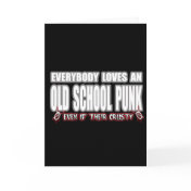 OLD SCHOOL PUNK ROCK guy girl crusty punks Greeting Cards OLD SCHOOL PUNK ROCK guy girl crusty punks Greeting Cards