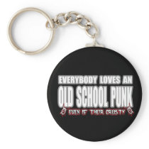 OLD SCHOOL PUNK ROCK guy girl crusty punks keychains
