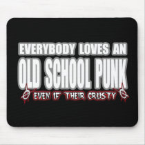 OLD SCHOOL PUNK ROCK guy girl crusty punks mousepads
