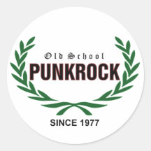 Old School punk rock since 1977 Stickers