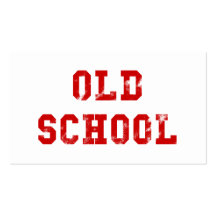 Old School Red Stencil Vintage Retro 80s Business Card Templates