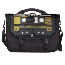 Old School Retro Cassette Tape Computer Bag 80's