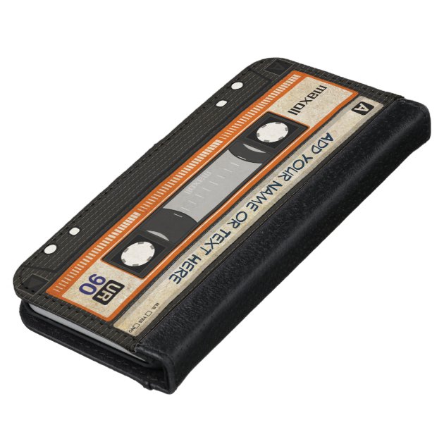 Old School Retro Grunge 80s DJ Music Cassette Tape iPhone 6 Wallet Case-5