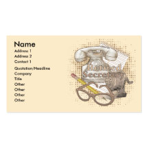 Old School Secretary Business Cards