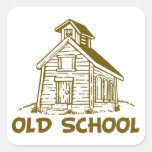 Old School Square Sticker