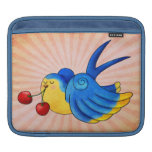 Old School Swallow with Cherry iPad Sleeve