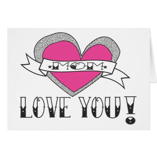 Old School Tattoo Mother's Day Card