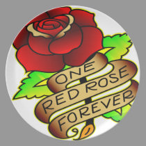 Old School Tattoo Rose plates