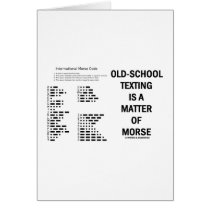 Old-School Texting Is A Matter Of Morse Cards