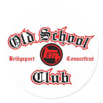 old school toyota club round sticker