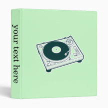 Old School Turntable 3 Ring Binders